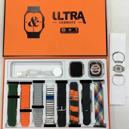 Y80 Ultra Smart Watch – 8 Straps, 49mm Display